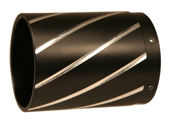MUFFLER TIP,FIT RUSH BIG LOUIE 4"MUFFLERS,STYLE L,SOLD EACH BLACK, RIGHT SIDE