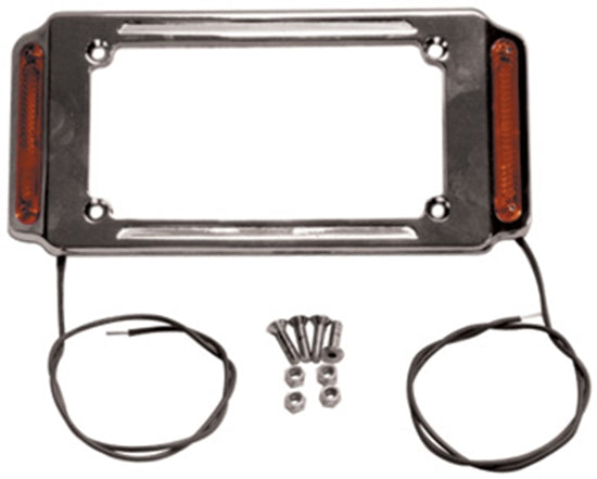 V-FACTOR LICENSE PLATE FRAME WITH RUNNING LIGHTS