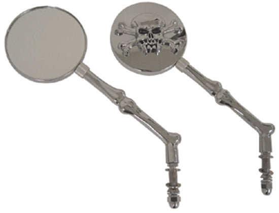 V-FACTOR SKULL & CROSS BONE MIRROR SET FOR ALL MODELS