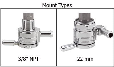 HIGH FLOW FUEL VALVES FOR BIG TWIN & SPORTSTER