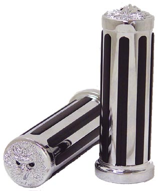 V-FACTOR CHROME RAIL HANDLEBAR GRIP SETS