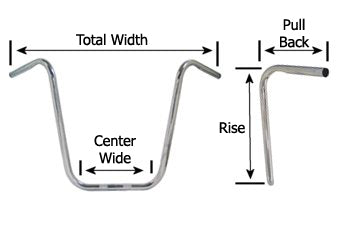 APE HANGER HANDLEBARS FOR CUSTOM USE