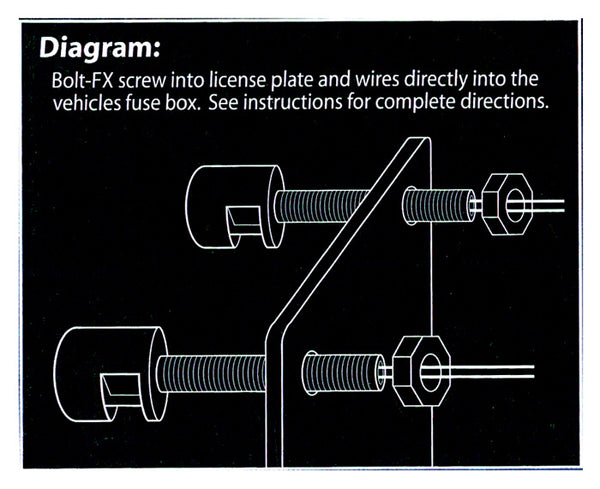 V-FACTOR 12 VOLT LED LICENSE PLATE MOUNTING HARDWARE KIT FOR ALL MODELS