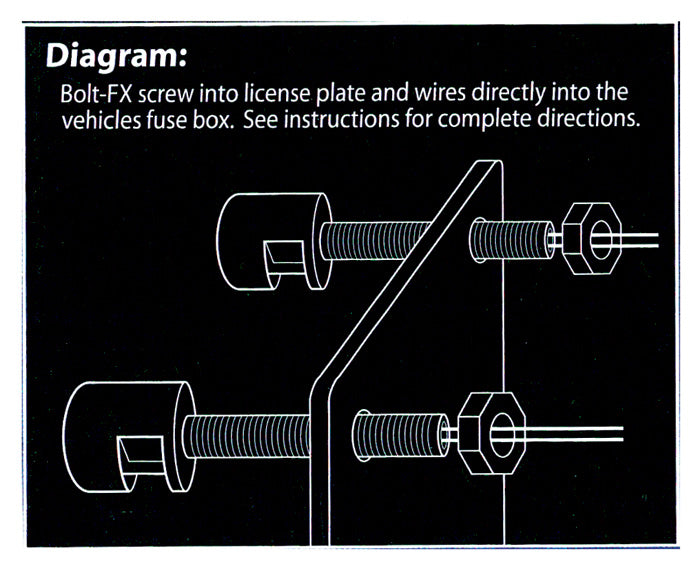 V-FACTOR 12 VOLT LED LICENSE PLATE MOUNTING HARDWARE KIT FOR ALL MODELS