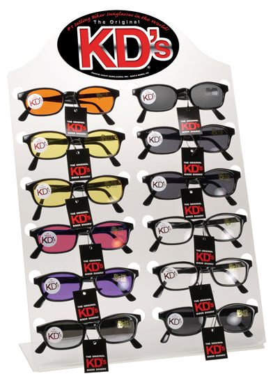 KD SUNGLASS - COUNTER DISPLAY HOLDS 12 PAIR OF KD'S